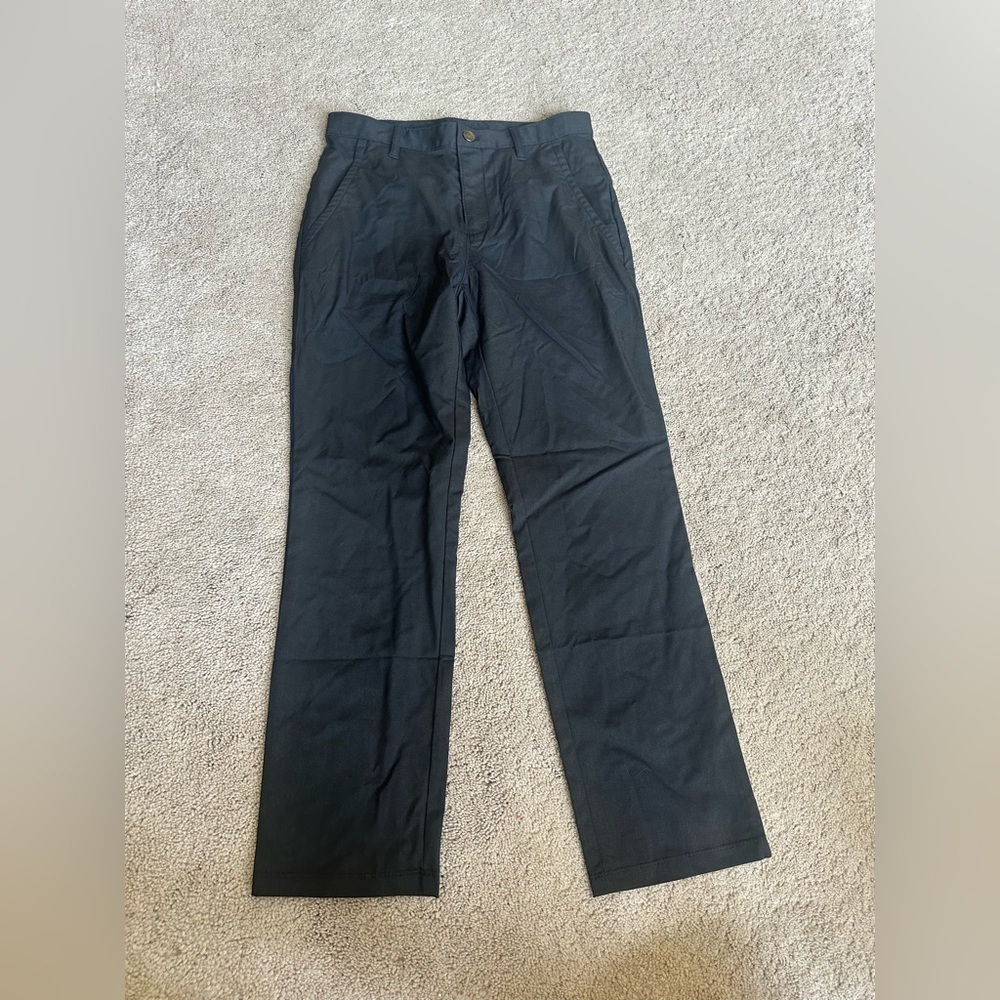 Boys lightweight black slim pants uniform yl 10/12 nwot